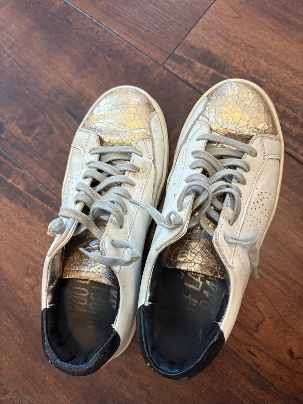 P448 White Sneakers with Rose Gold Accents - Picture 10 of 10